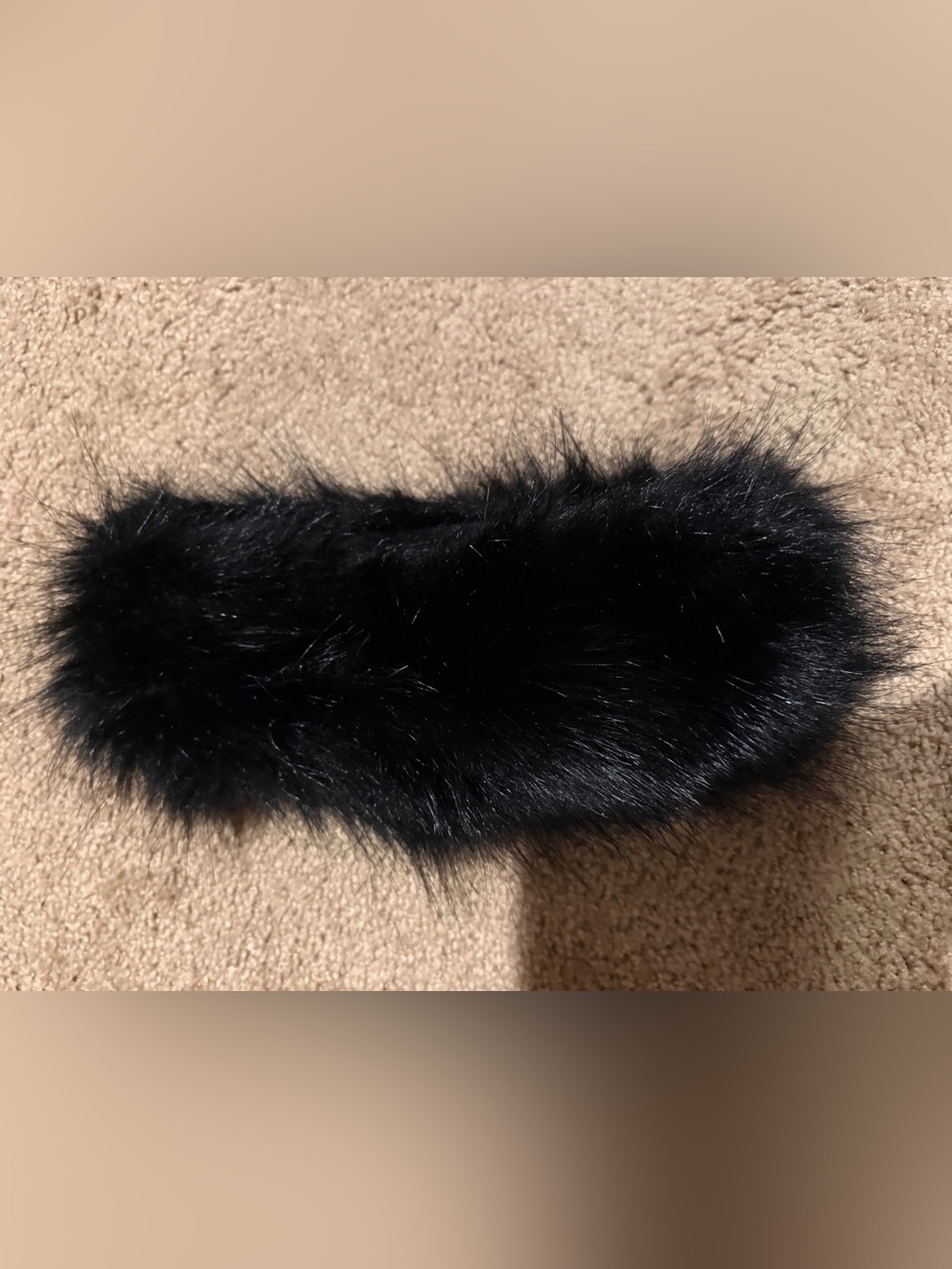 Black Faux Fur stretch headband - Women Accessories